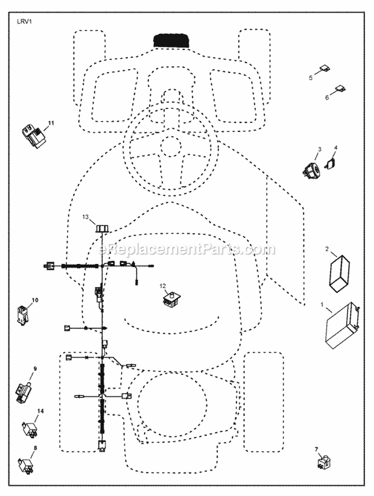 Electrical Diagram and Parts List for WE261 2012-01 - 96028000103 Weed Eater Lawn Tractor